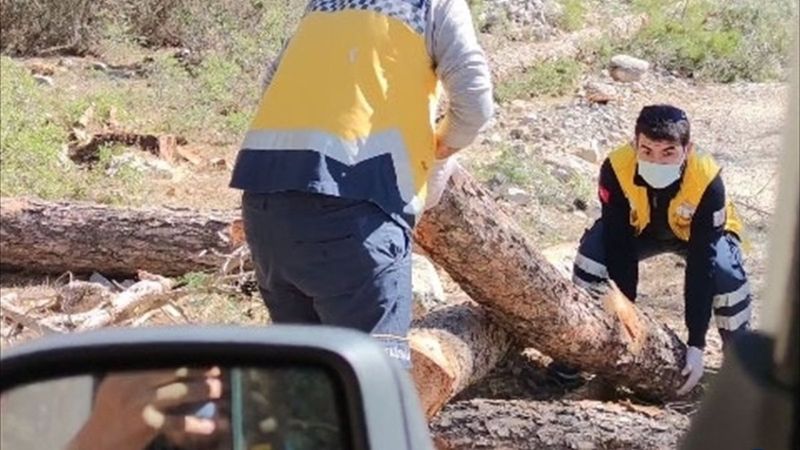 Denizli'de hastaya ulaşmak isteyen sağlıkçıların çabası