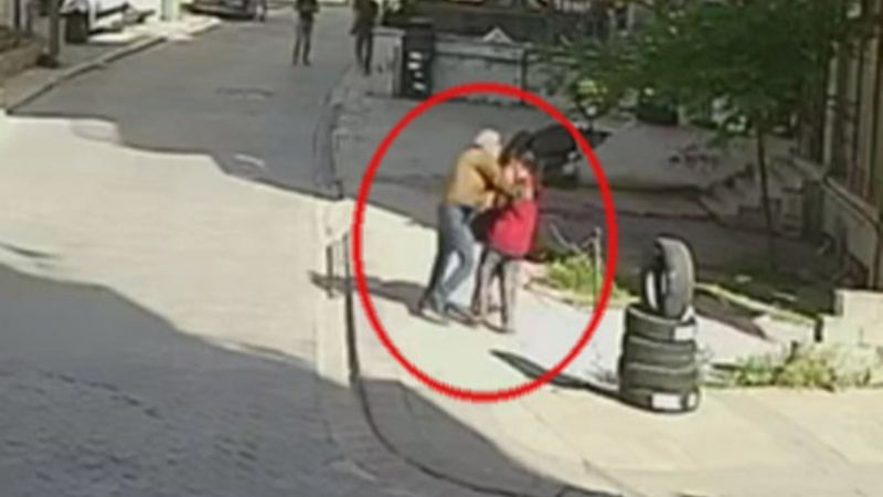 Denizli'de eşine bıçak çeken kocayı, esnaf durdurdu