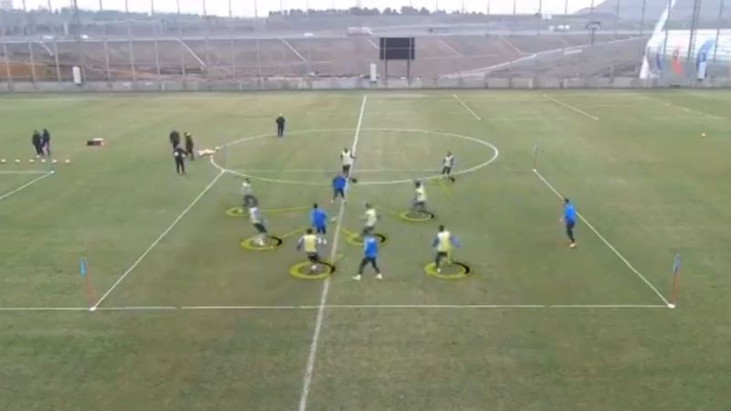 Hikmet Karaman'ın top kaybı sonrası şok pres idmanı