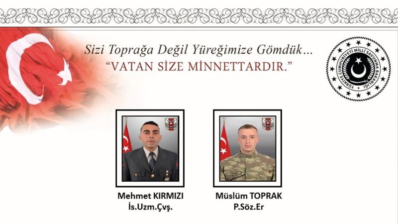 Pençe-Yıldırım Operasyonu'nda 2 asker şehit