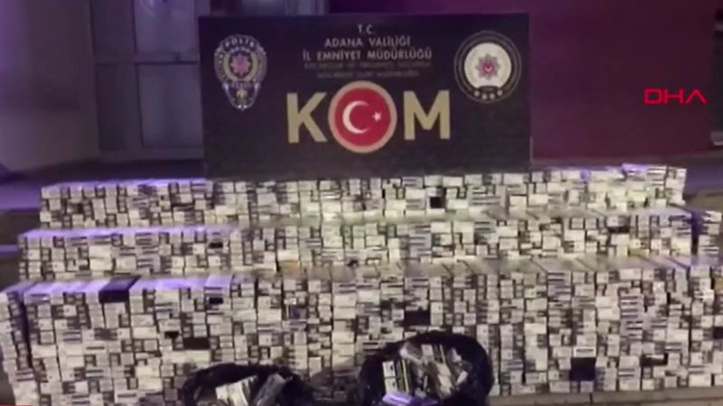 Adana’da 10 bin paket kaçak sigara ele geçirildi