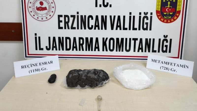 Erzincan’da uyuşturucu operasyonu: Reçine esrar ele geçirildi