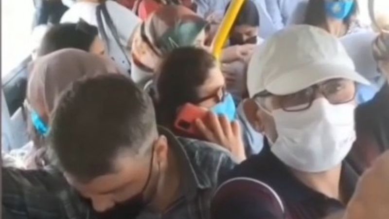 Bursa'da toplu taşıma araçları doldu