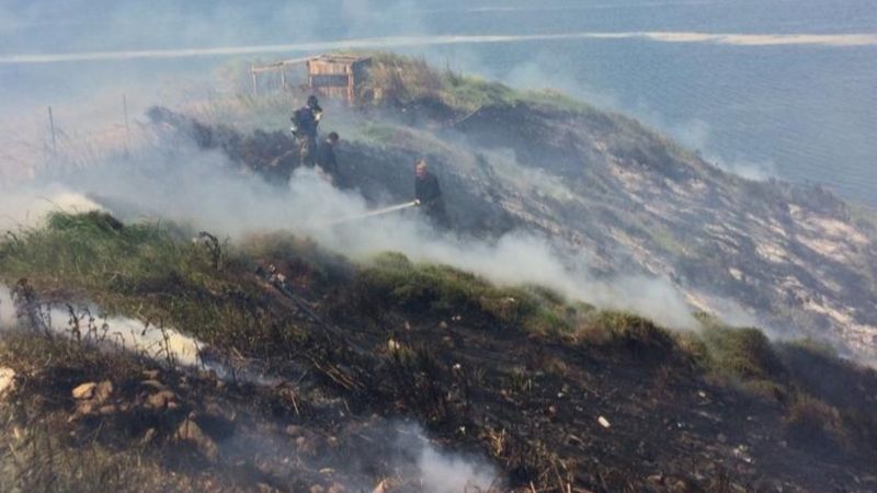 Bandırma'da makilik alan yandı