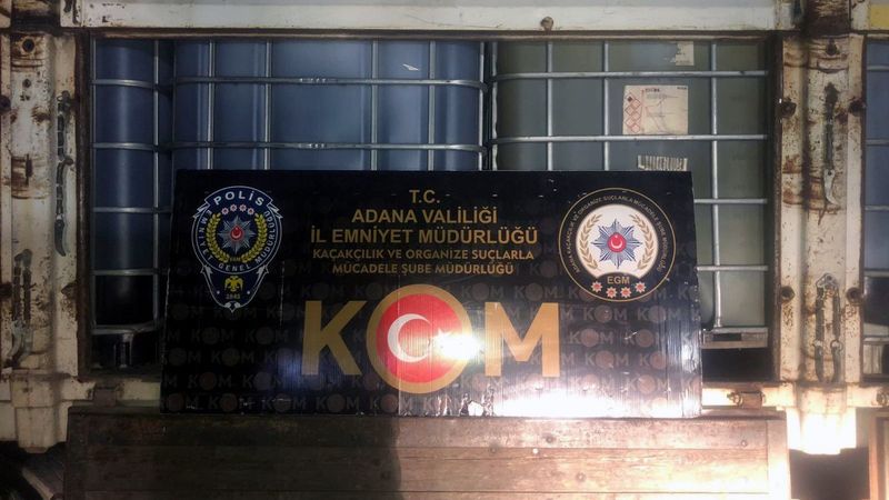 Adana’daki operasyonda 36 bin litre kaçak akaryakıta el konuldu