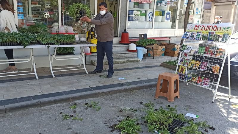 Düzce'de, İsrail'in saldırganlığına karşı tohum ve fideler yere saçıldı