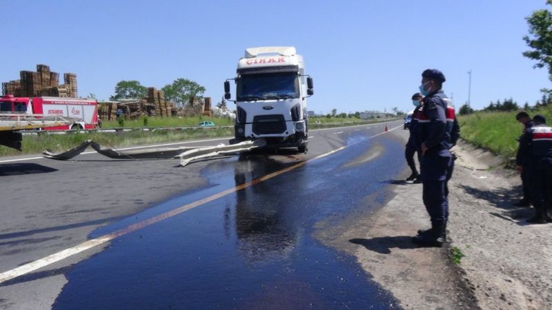 Silivri'de jandarma denetim noktasında facia ucuz atlatıldı