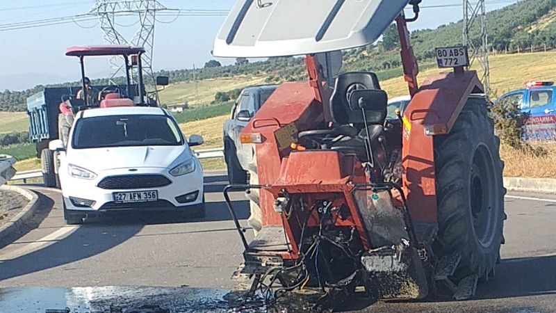 Gaziantep’te kaza: Traktör ikiye ayrıldı