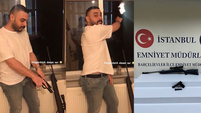 Bahçelievler'de havaya ateş açan maganda