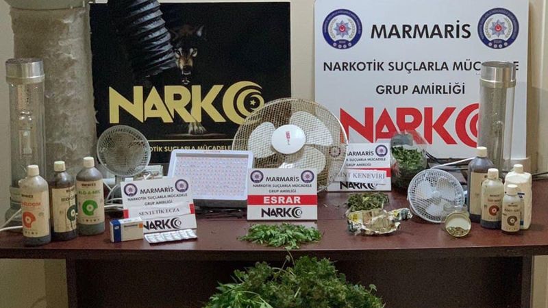 Muğla'da oteli uyuşturucu imalathanesine çevirdiler: 2 gözaltı