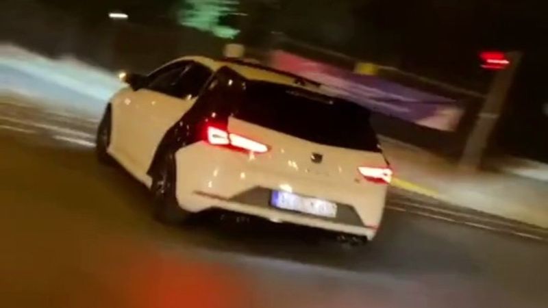 Küçükçekmece’de trafiğin ortasında drift atan şahsa para cezası verildi