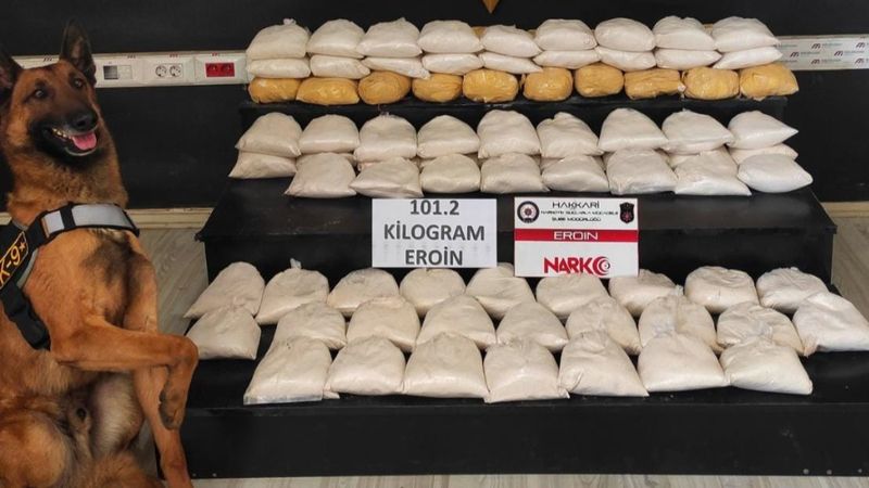 Hakkari'de 101 kilo 200 gram eroin ele geçirildi