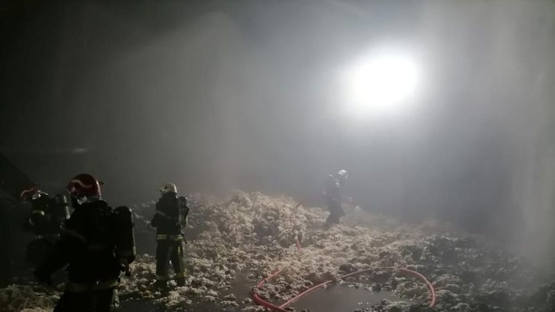 Kahramanmaraş'ta fabrikada çıkan yangın söndürüldü