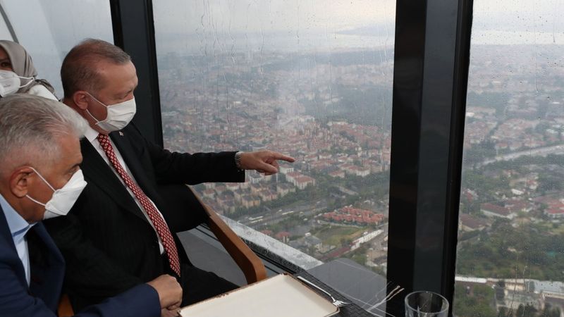 Cumhurbaşkanı Erdoğan, Çamlıca Kulesi'ni gezdi