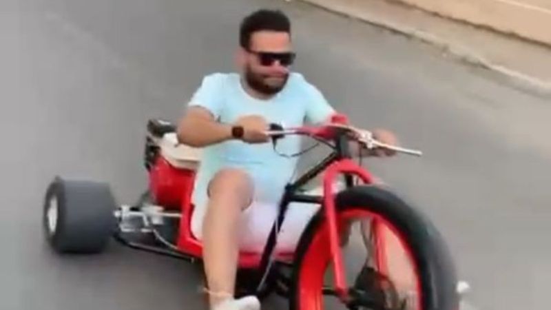 Antalya'da go-kart aracıyla trafiğe çıktı