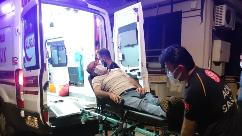 Denizli'de kumar masasında polise yakalanan tansiyon hastası fenalaştı