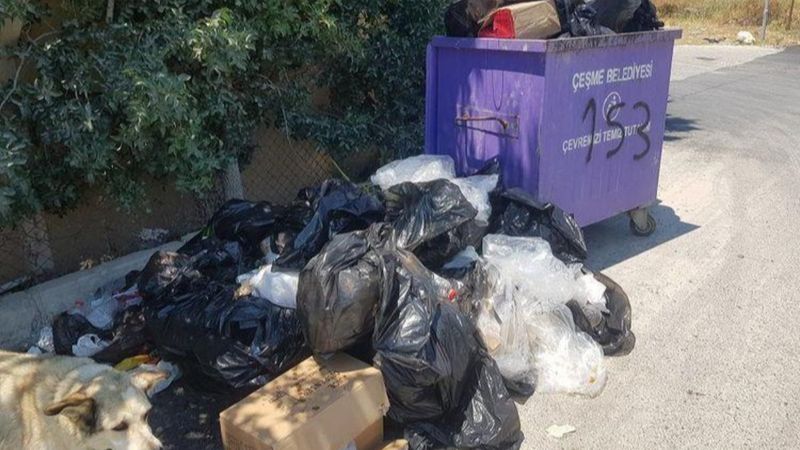 CHP'nin yönetimindeki Çeşme'de 'çöp krizi'