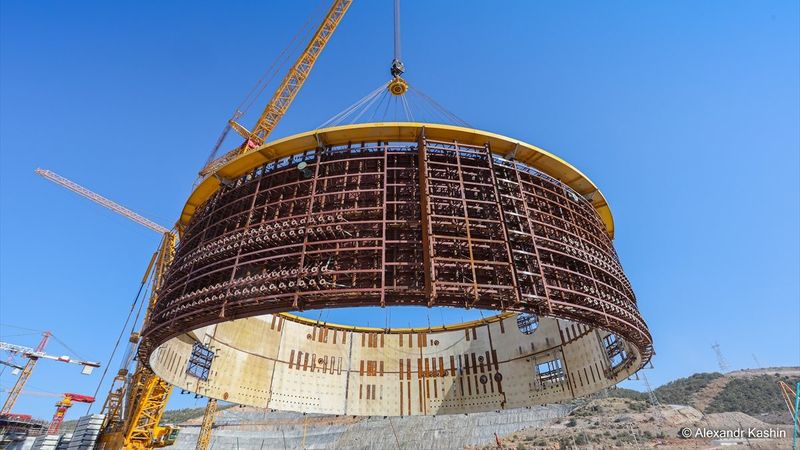 Akkuyu Nükleer Güç Santrali'nin birinci güç ünitesinde çalışmalar devam ediyor