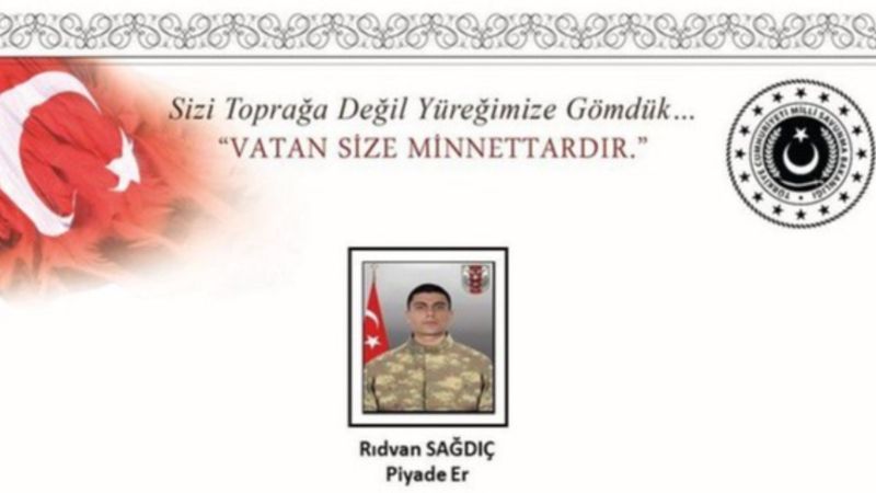 Bakan Akar’dan şehidin yakınlarına baş sağlığı mesajı