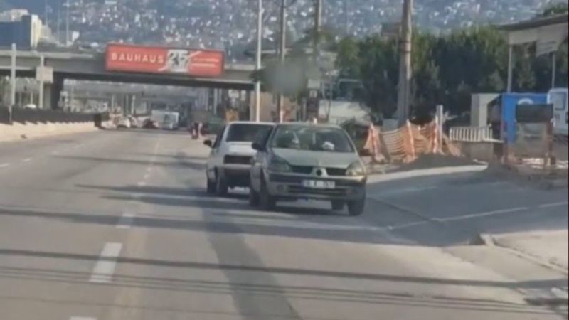 Bursa’da arızalanan otomobilin ters çekilme anları kamerada