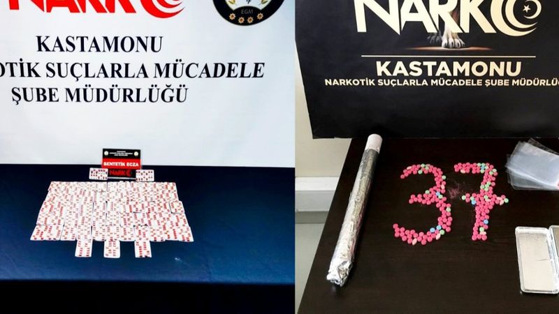 Kastamonu'da düdüklüden uyuşturucu çıktı