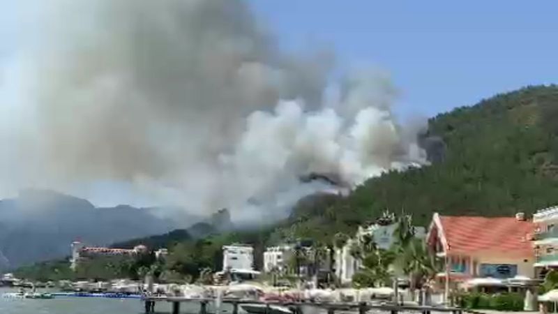 Marmaris'te orman yangını