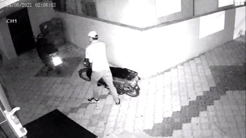 Osmaniye’de elektrikli bisikletin çalınma anları kamerada