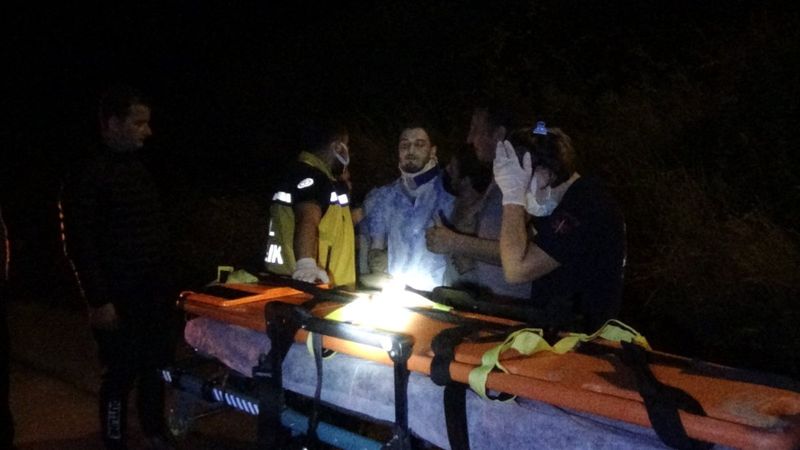 Zonguldak'ta kaza yapan sürücü, müzik açıp dinledi