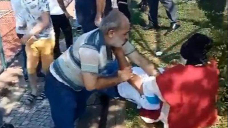 Sultangazi’de piknik alanında kavga kamerada