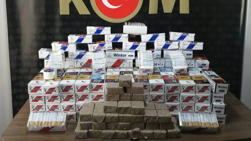 Malatya'da kaçak sigaralara el konuldu