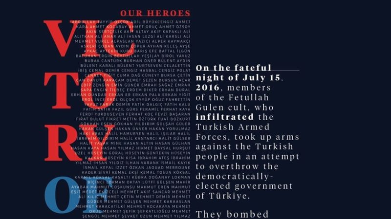 15 Temmuz için 15 ülkede gazete ilanı yayınladı