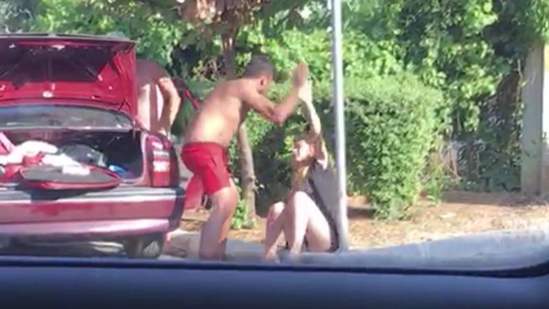 Muğla’da yeni evli çiftin sokak ortasındaki kavgası