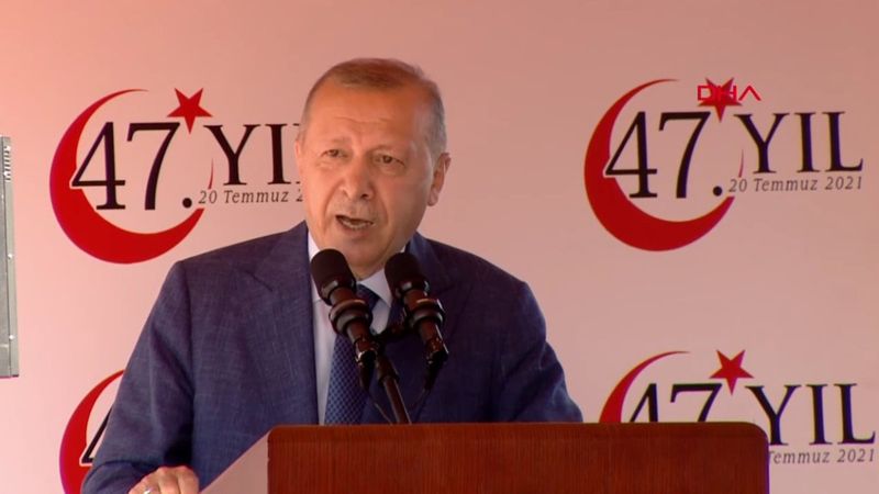 Cumhurbaşkanı Erdoğan'dan AB'ye KKTC yanıtı: Konuşmak için izni sizden alacak değiliz