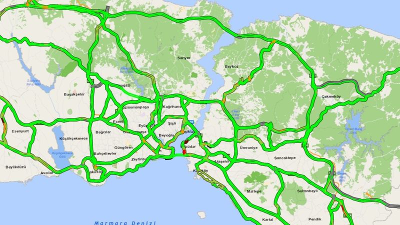 İstanbul trafiğinde bayram rahatlaması