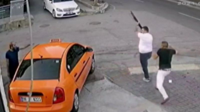 Ankara'da taksi durağında kavga