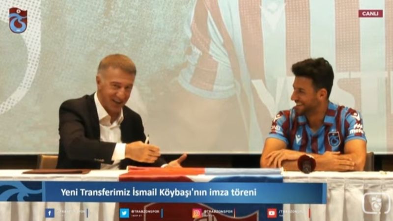 Trabzonspor'da İsmail Köybaşı'ya imza töreni düzenlendi