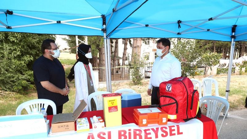 Amasya aşı haritasında ‘mavi’ renkte