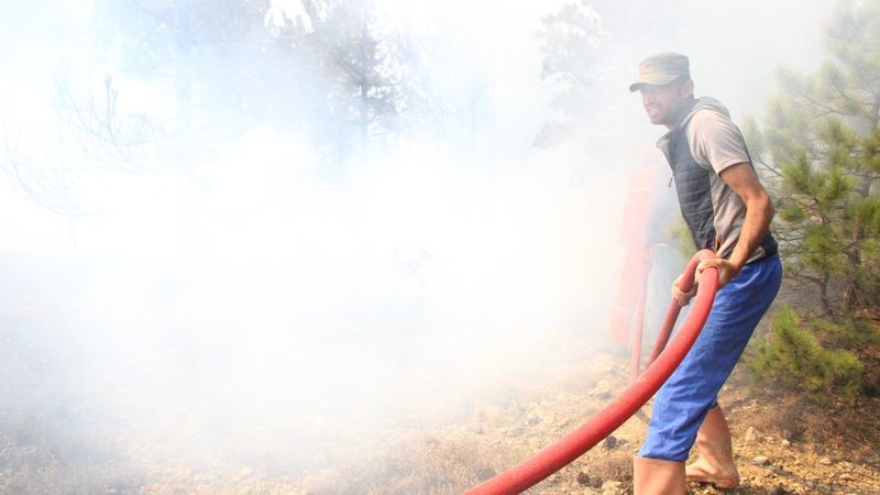 Karaman’da orman yangını