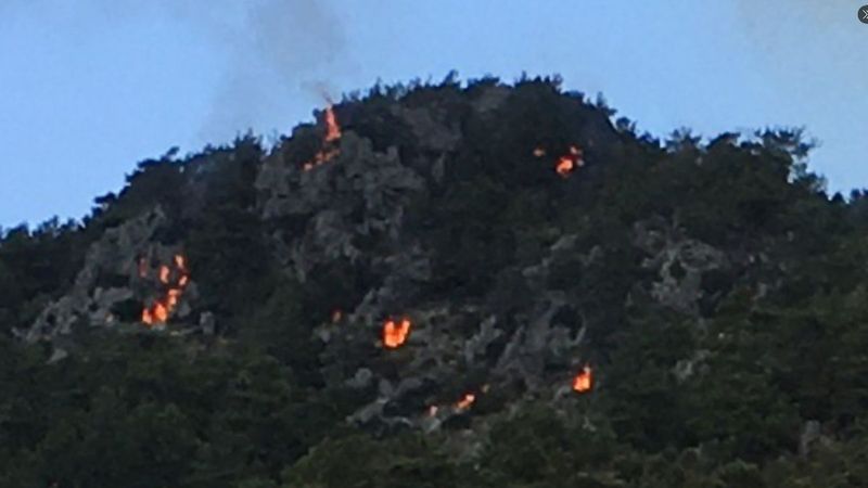 Marmaris'teki yangında sabotaj iddialarını güçlendiren fotoğraf