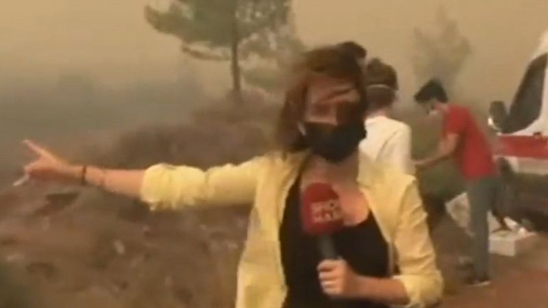 Show Haber muhabirinin Bodrum'da yanan bölgedeki zor anları