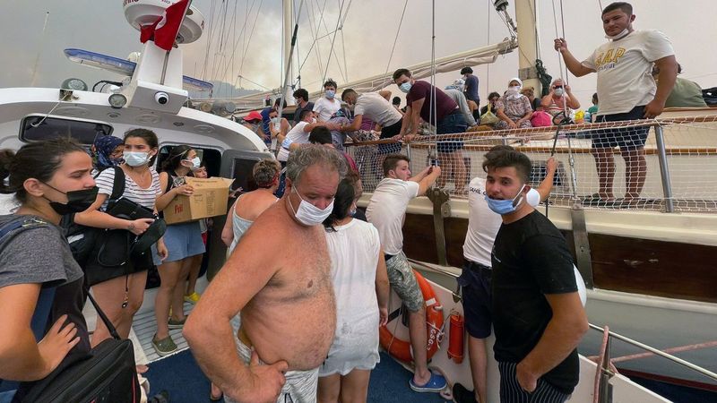 Marmaris'teki Turgut Mahallesi boşaltılıyor