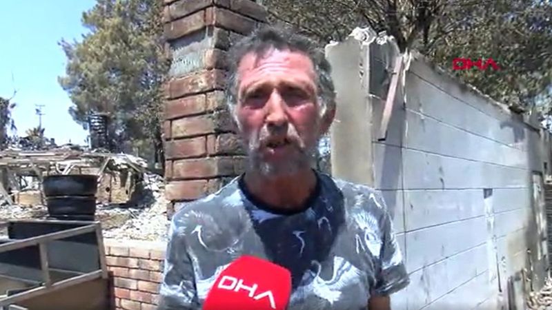 Antalya’da yangından kaçarken ırmakta boğulma tehlikesi geçirdi