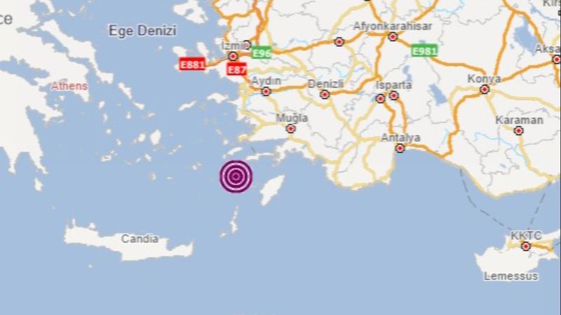 Muğla açıklarında art arda depremler