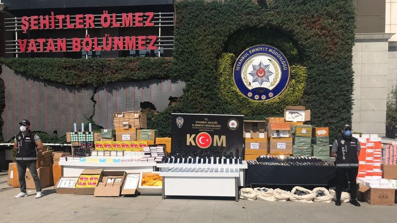 İstanbul’da 6 buçuk milyon değerinde kaçak eşya ele geçirildi