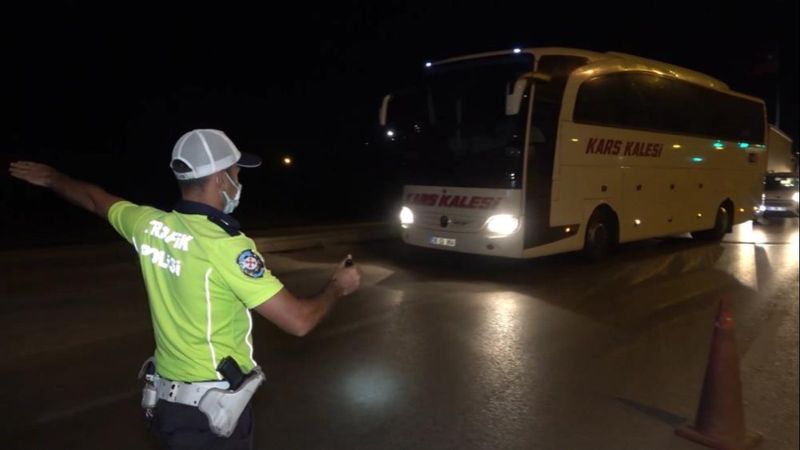 Kırıkkale'de otobüs denetimleri sıklaştırıldı