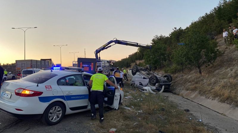 Ankara'da zincirleme kaza: 1 ölü, 8 yaralı