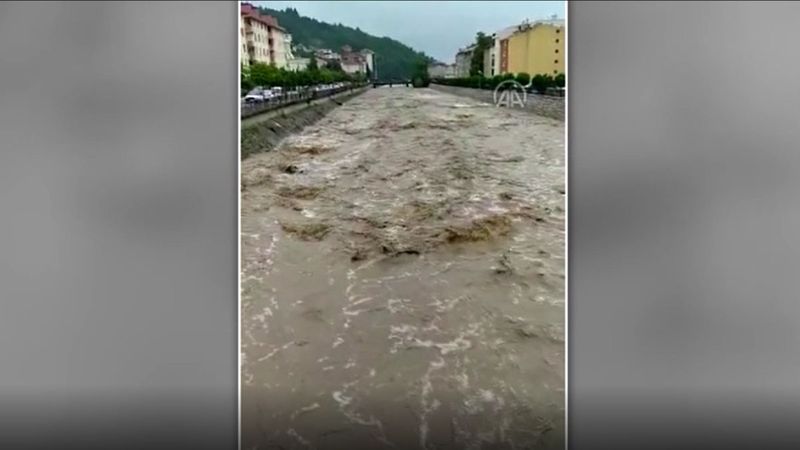 Kastamonu’da selin ilk anlarından yeni görüntüler