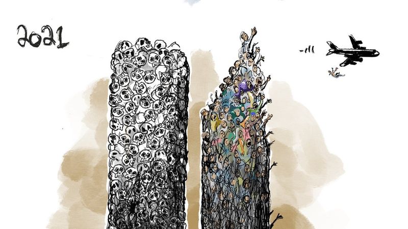 Ürdünlü sanatçıdan Afganistan için 11 Eylül karikatürü