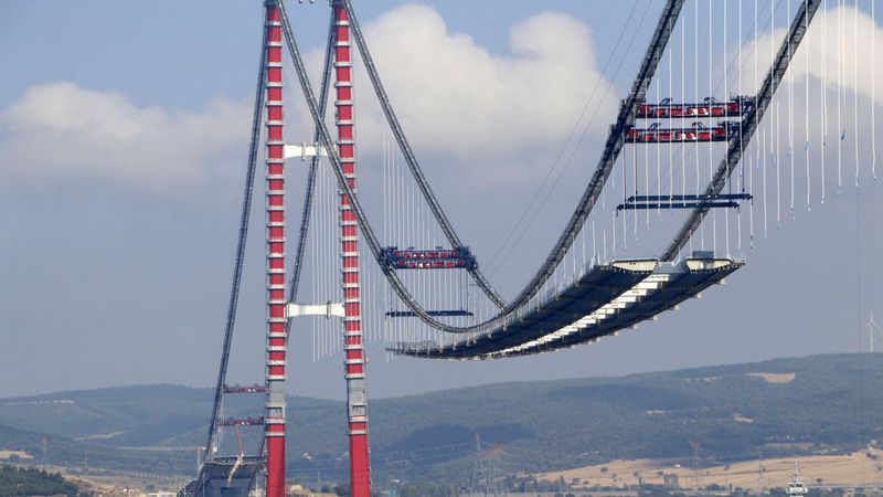 1915 Çanakkale Köprüsü'nün yolu ilk kez göründü