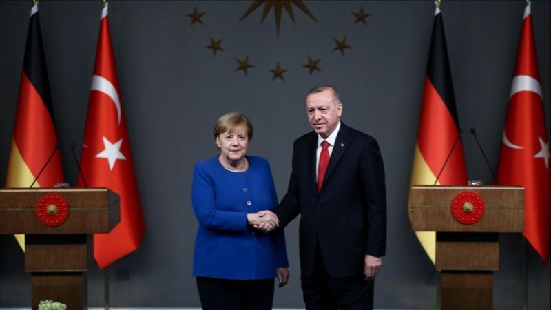 Cumhurbaşkanı Erdoğan, Angela Merkel ile görüştü